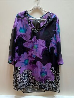 CZ Cover-Ups XL Multicolor Swim Cover-Up